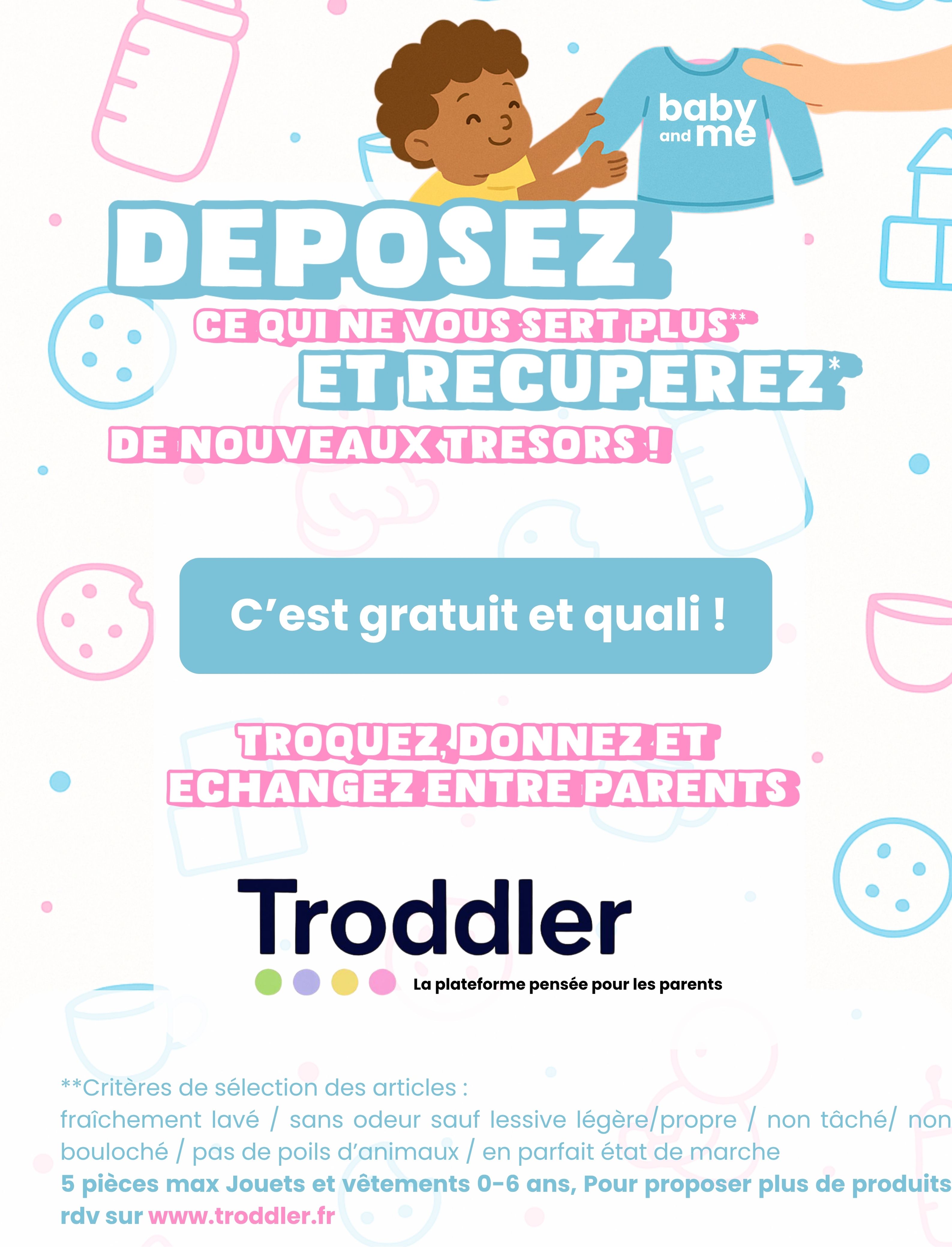 Troc party vêtements et jouets 0-6ans